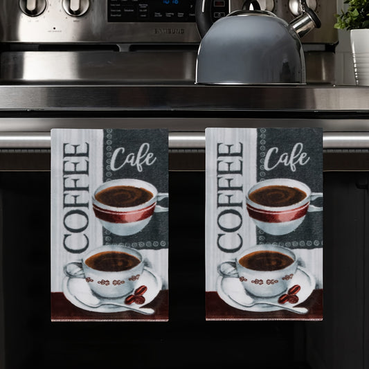 Set 2 Prosoape de Bucătărie pentru Iubitorii de Cafea