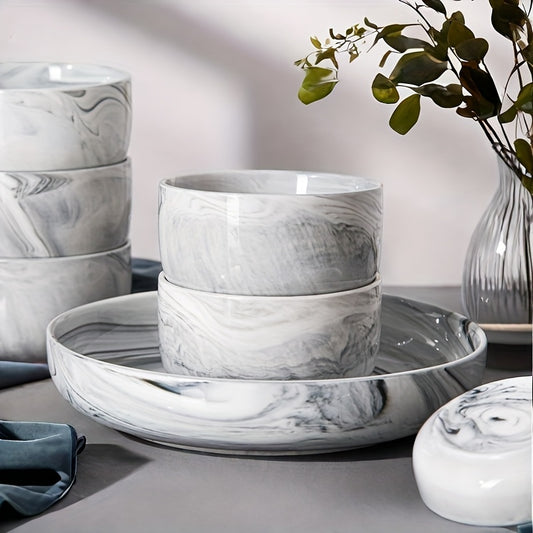 Set Ceramică Modernă cu Marmură
