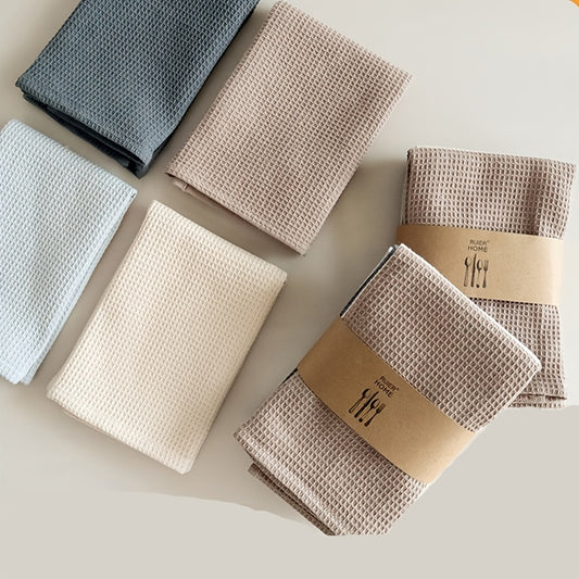 Set 4 Prosoape de Bucătărie Waffle – Absorbante, Groase, Colorate