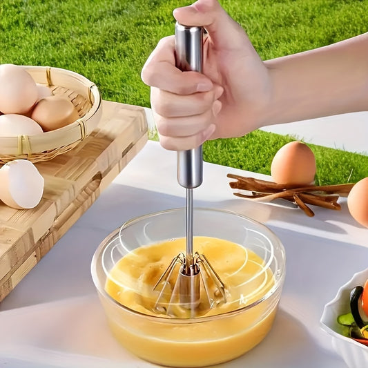Versatile Stainless Steel Hand Push Whisk
