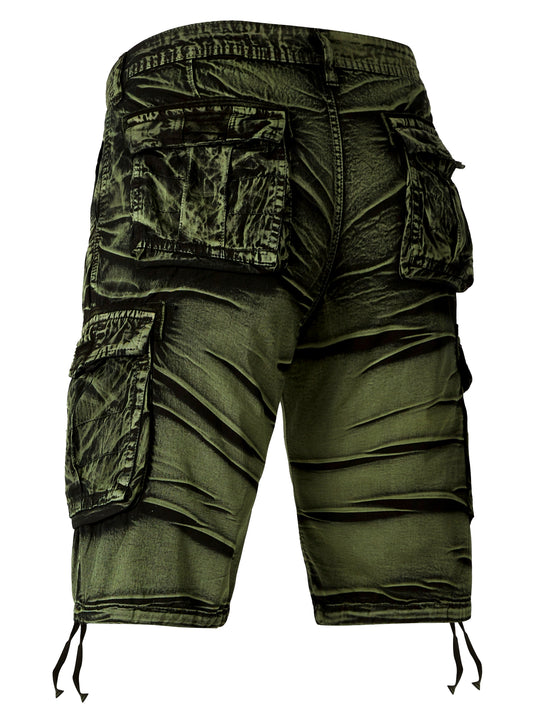 Camo Pattern Cotton Breathable Men's Embroidery Cargo Short Pants