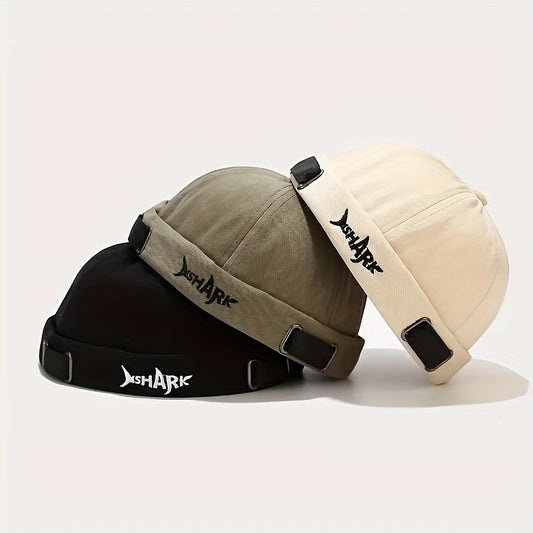 SHARK Embroidered Docker Cap - Adjustable, Washable
